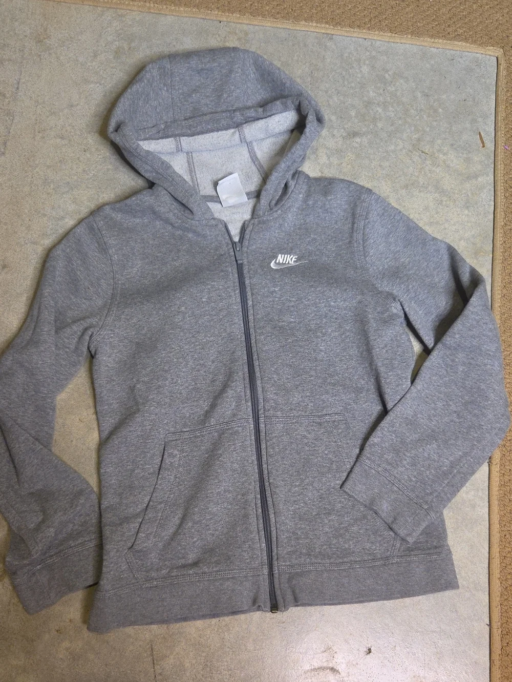 Nike Kids' Grey Full-Zip Hoodie Jacket